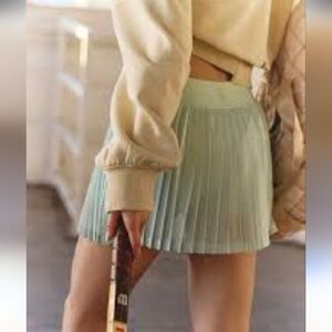Free People Movement Rally Pleated Mini Skort Pistachio Size M Sporty Feminine